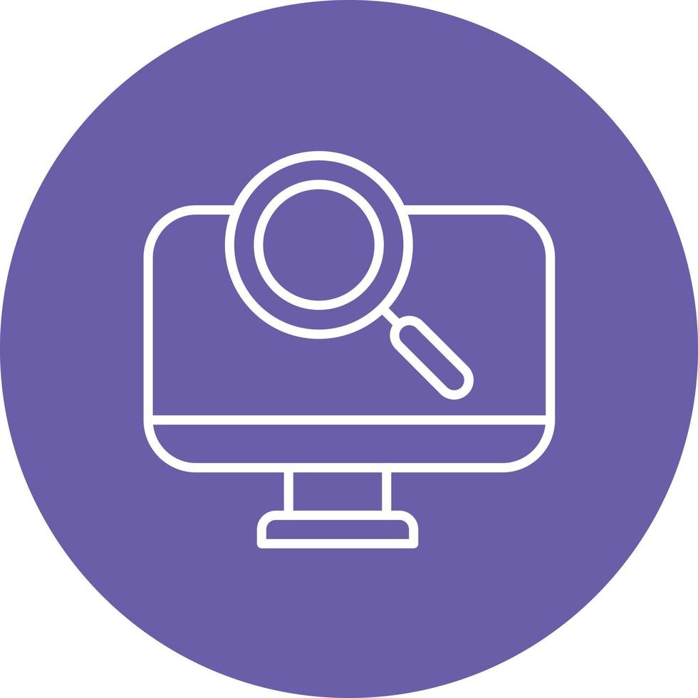 Screen Magnification Line Circle Background Icon vector