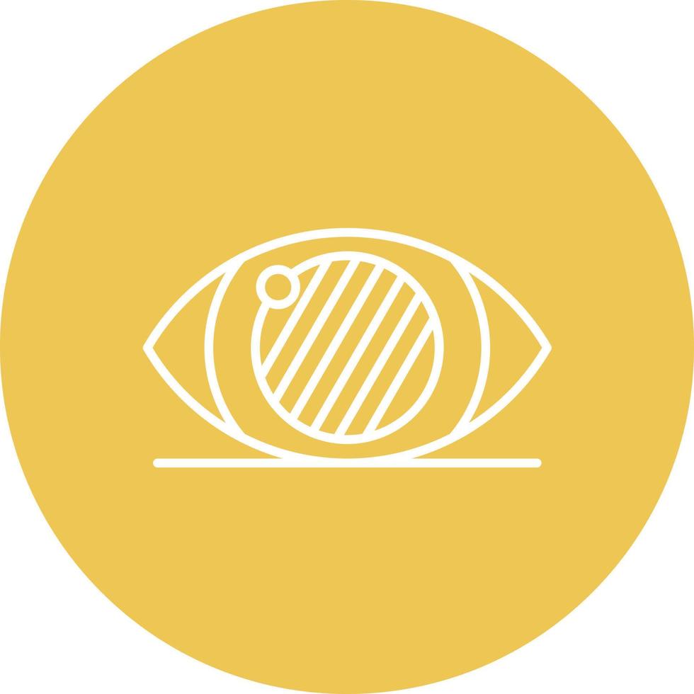 Glaucoma Line Circle Background Icon vector