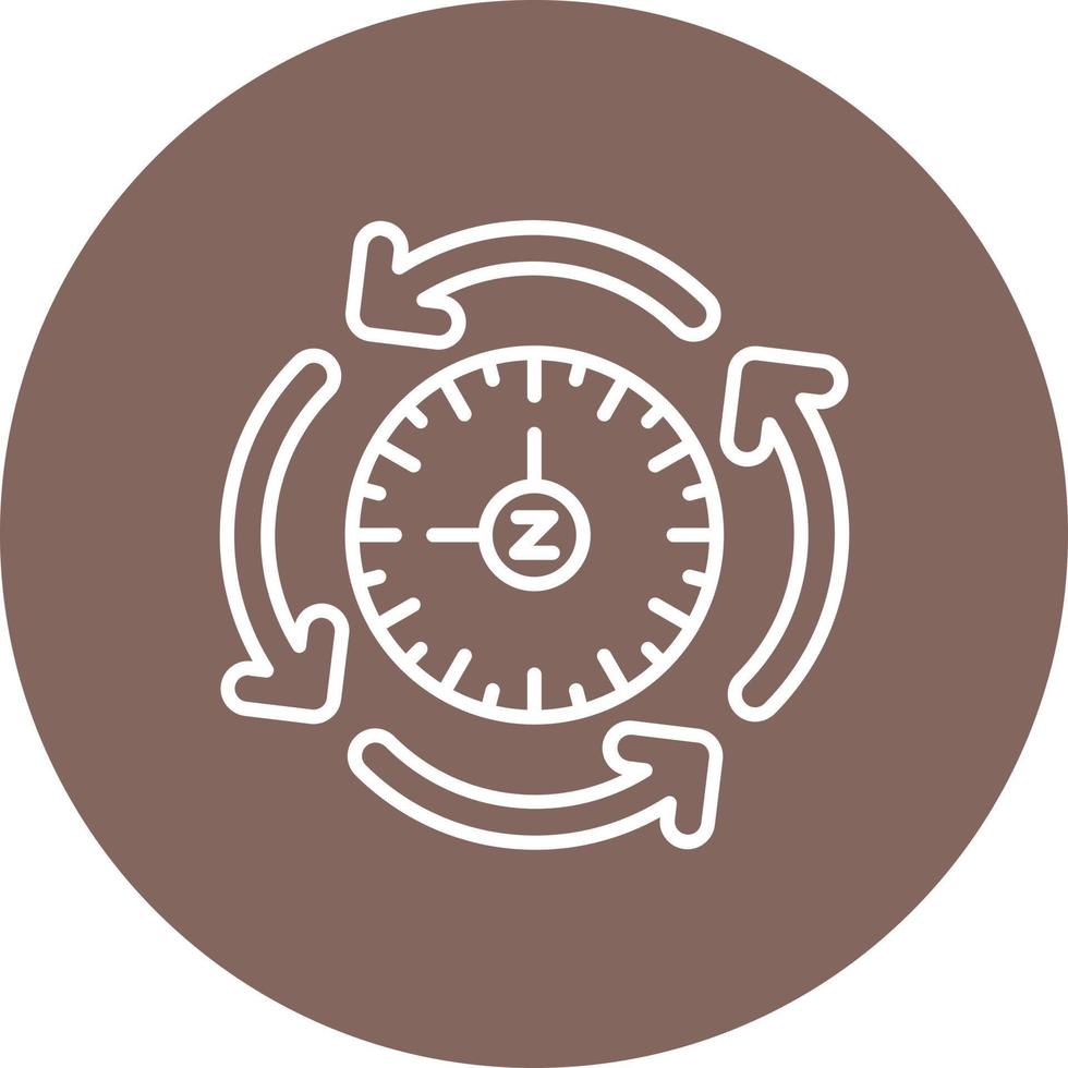 Downtime Line Circle Background Icon vector