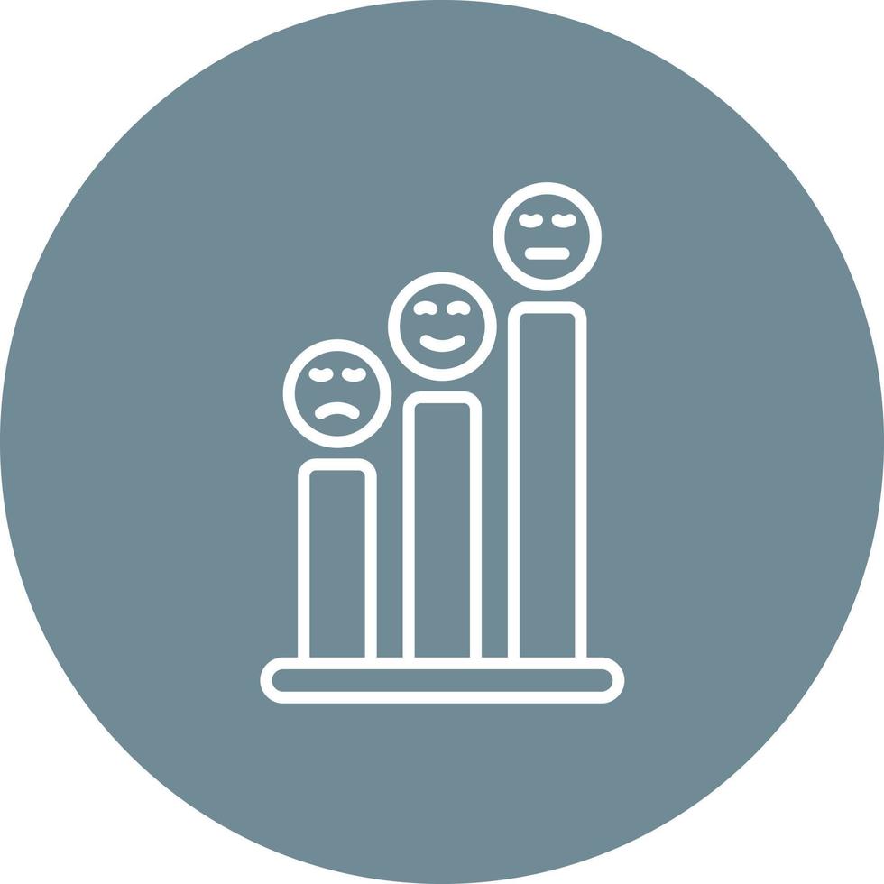 Satisfaction Level Line Circle Background Icon vector