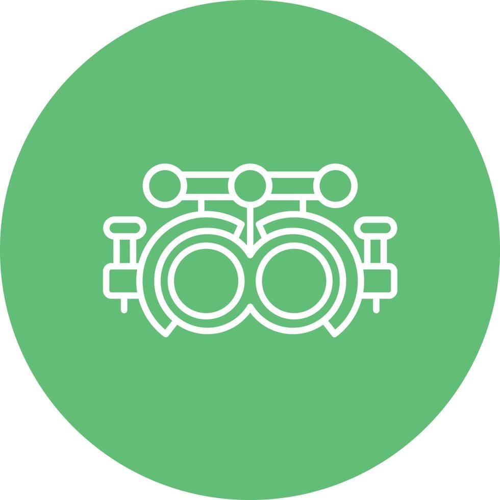 Trial Frame Line Circle Background Icon vector