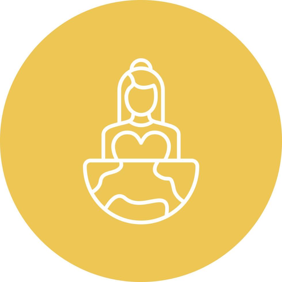 Global Talent Line Circle Background Icon vector
