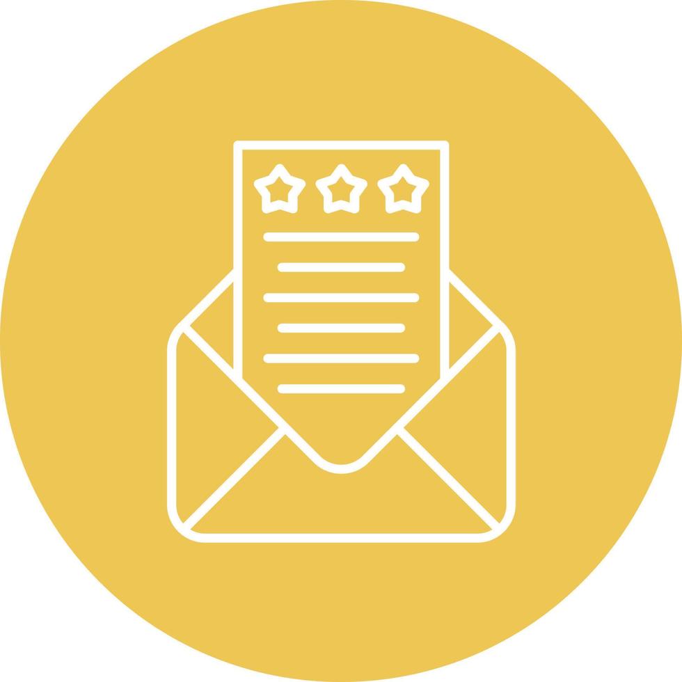 Mail Feedback Line Circle Background Icon vector