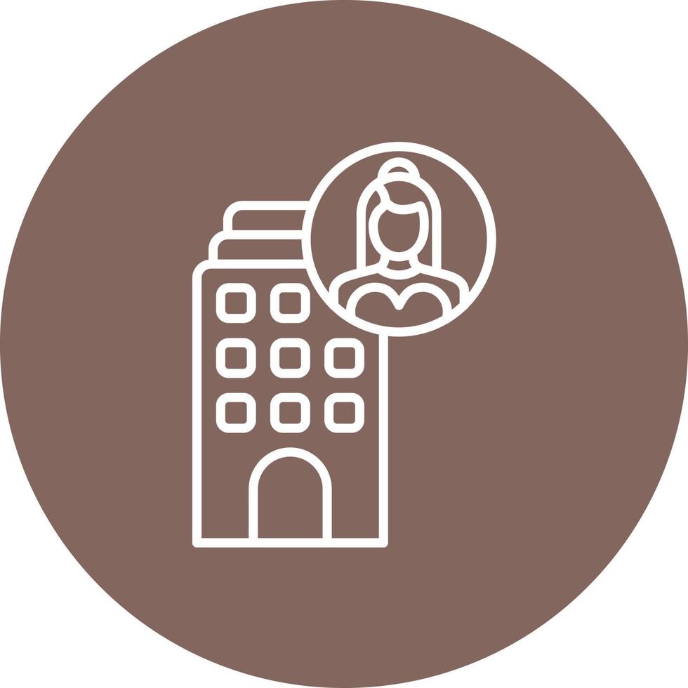 Modeling Agency Line Circle Background Icon vector