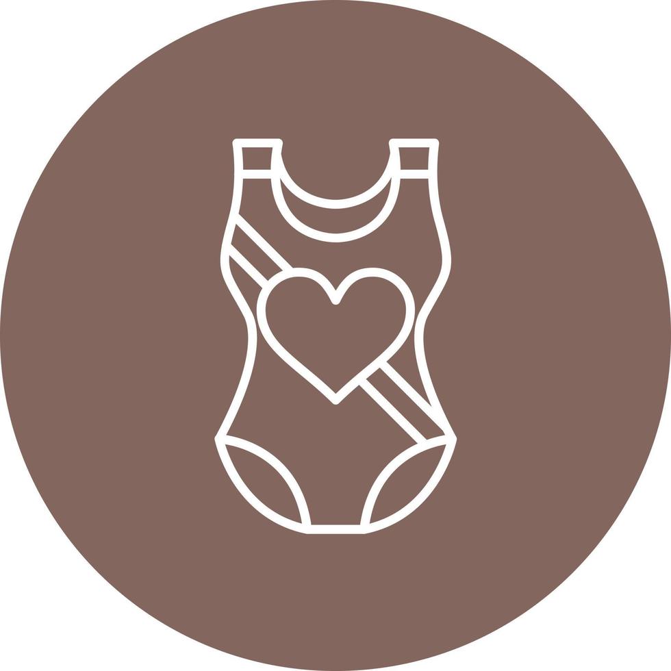 Swimsuit Line Circle Background Icon vector