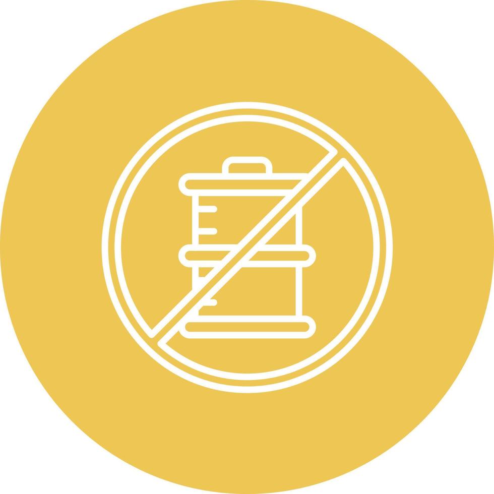 No Fossil Fuels Line Circle Background Icon vector