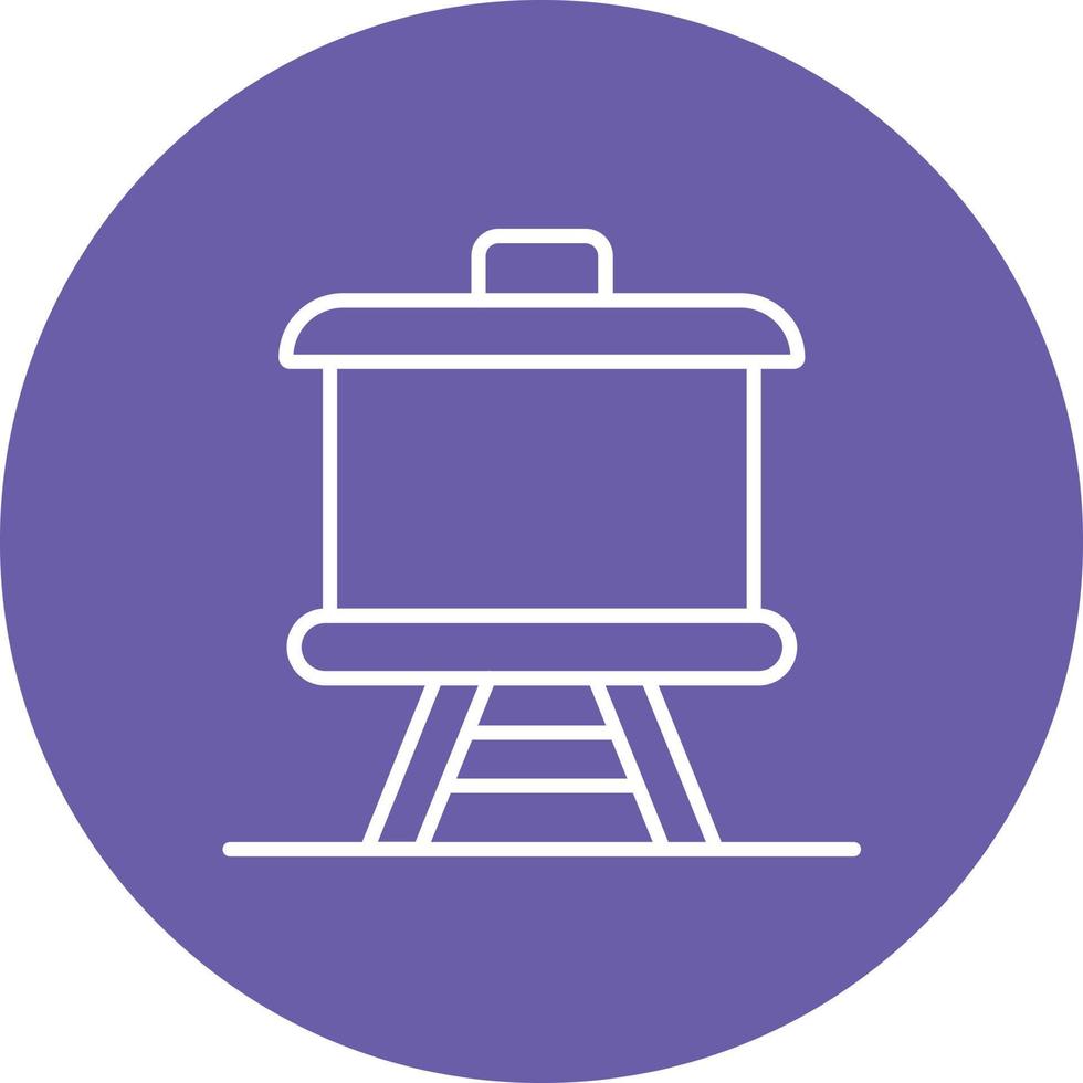 Whiteboard Line Circle Background Icon vector