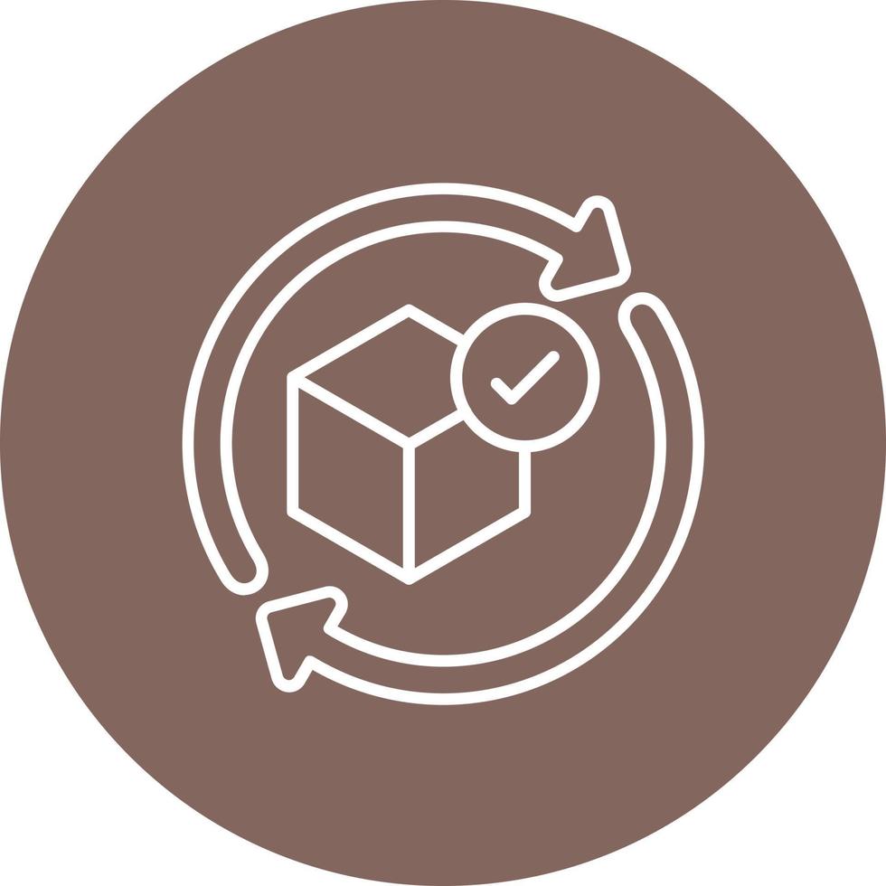Continuous Delivery Line Circle Background Icon vector