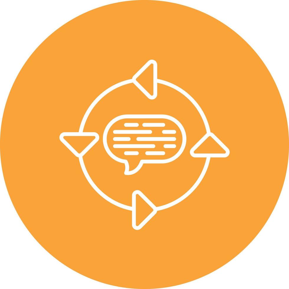 Feedback Loop Line Circle Background Icon vector