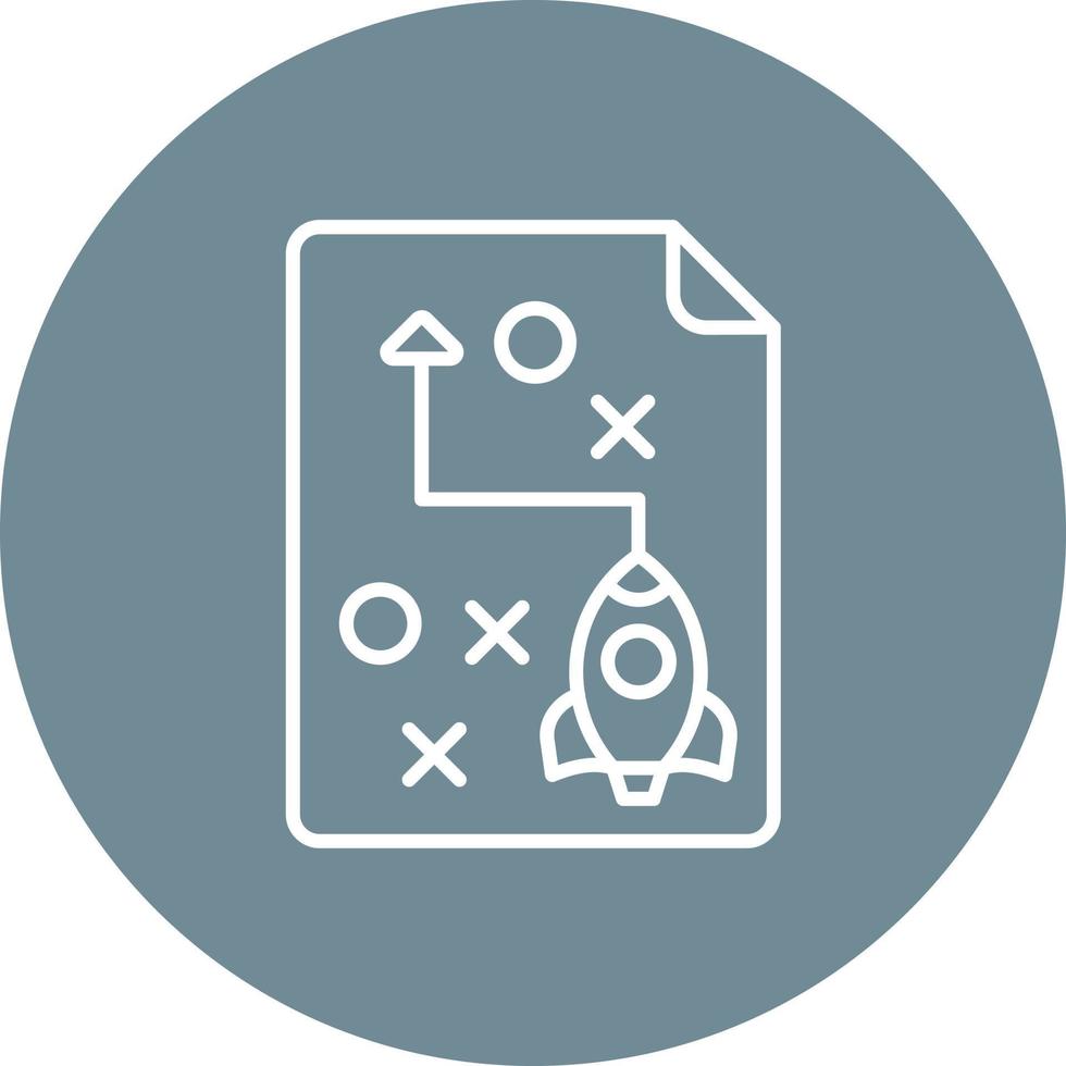 Release Planning Line Circle Background Icon vector