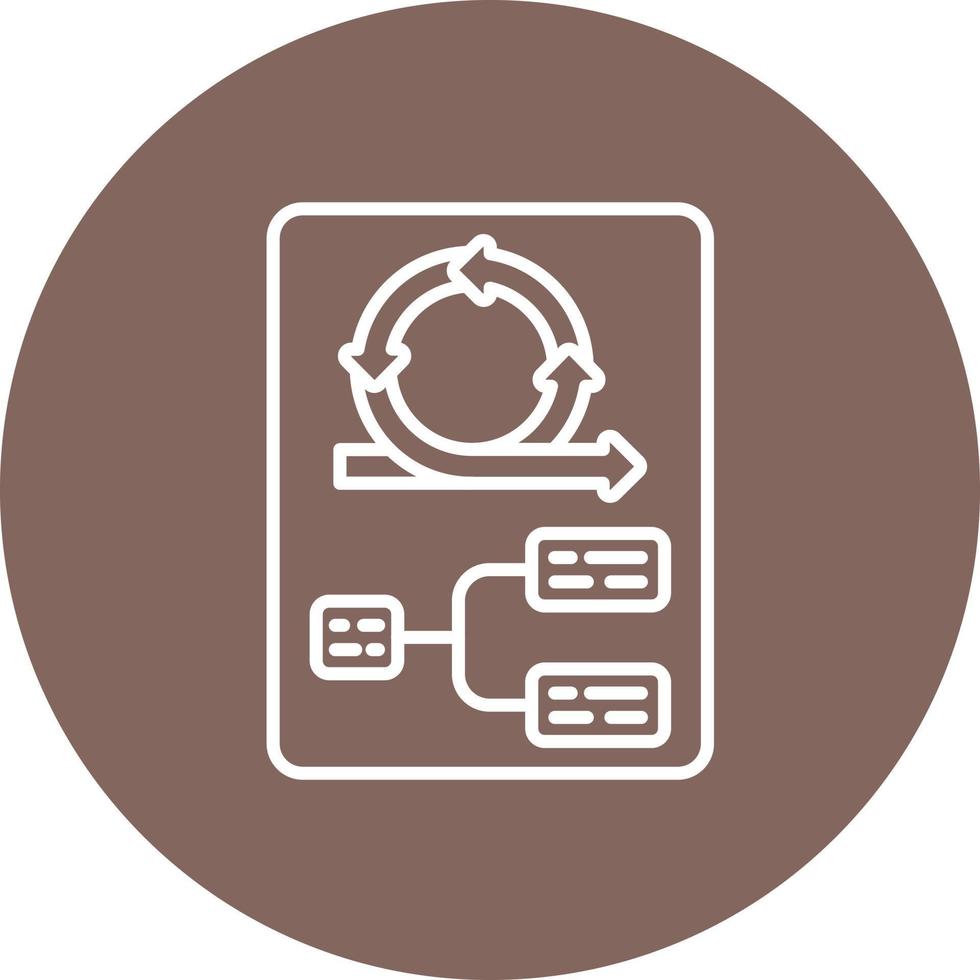 Sprint Planning Line Circle Background Icon vector