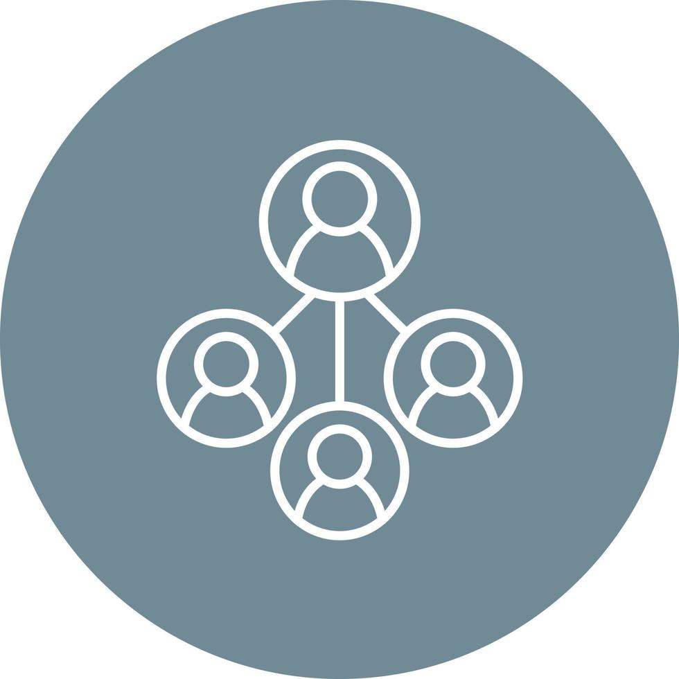 Delegation Of Work Line Circle Background Icon vector