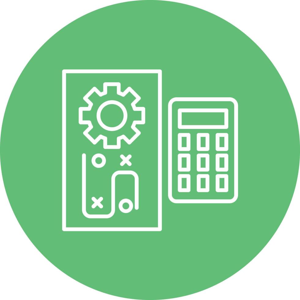 Accounting Principles Line Circle Background Icon vector