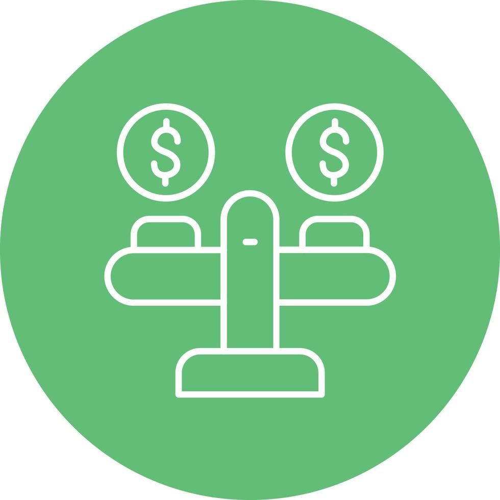 Money Scale Line Circle Background Icon vector
