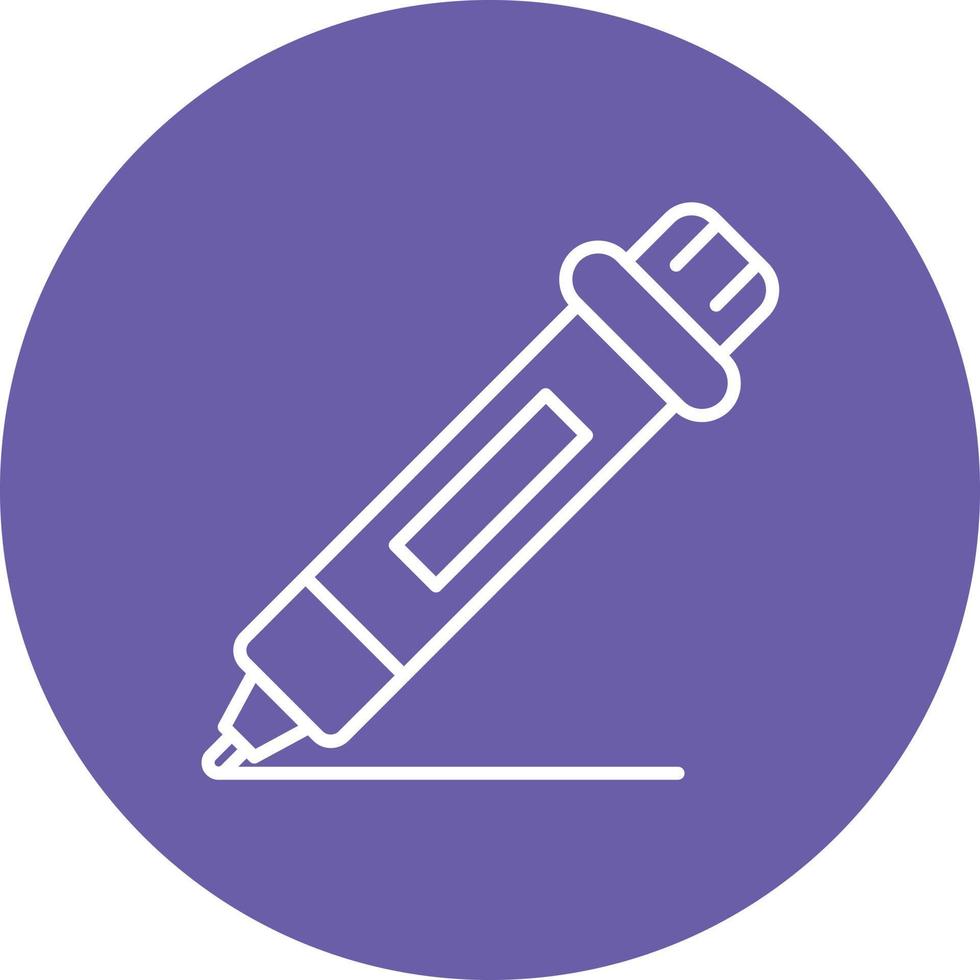 Marker Line Circle Background Icon vector