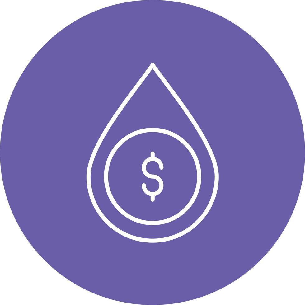 Liquidity Line Circle Background Icon vector
