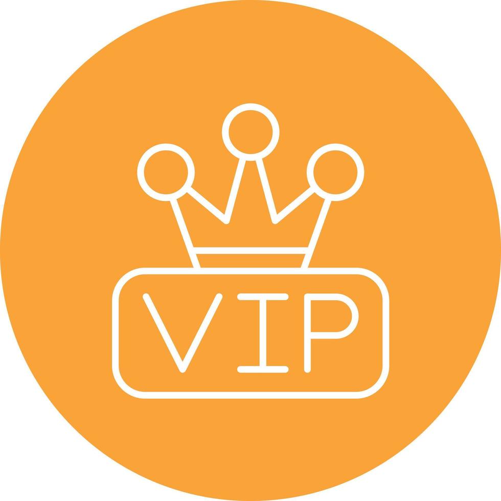 Vip Line Circle Background Icon vector