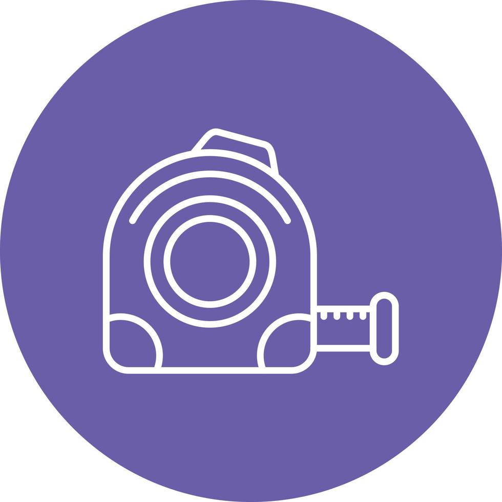 Measuring Tape Line Circle Background Icon vector
