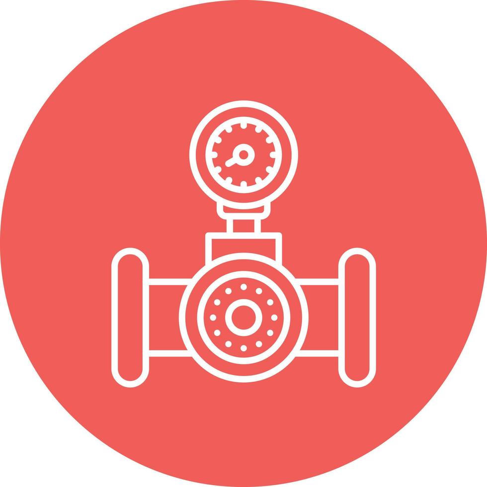 Pressure Checking Line Circle Background Icon vector
