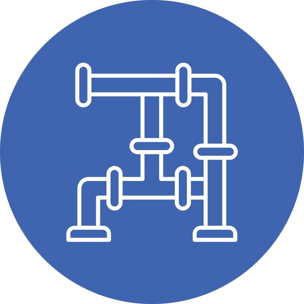Piping Line Circle Background Icon vector