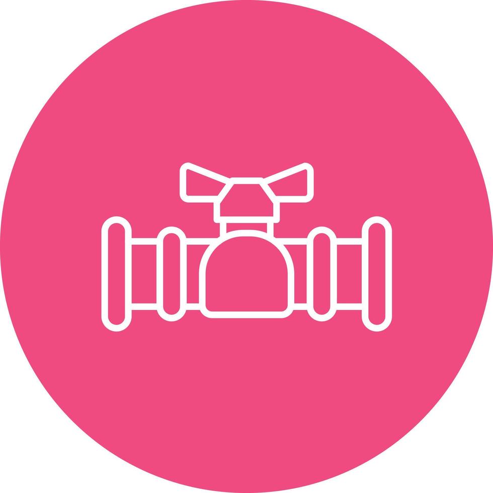 Saddle Valve Line Circle Background Icon vector