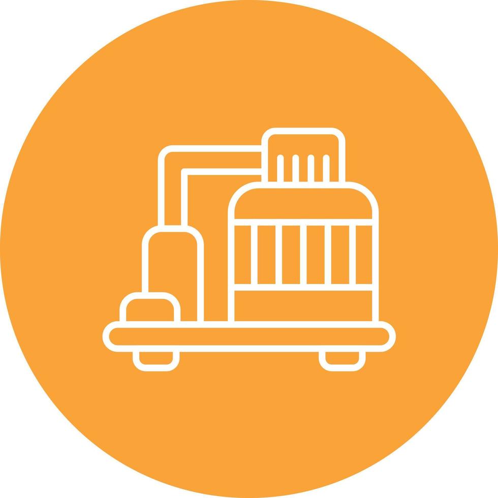 Grinder Pump Line Circle Background Icon vector
