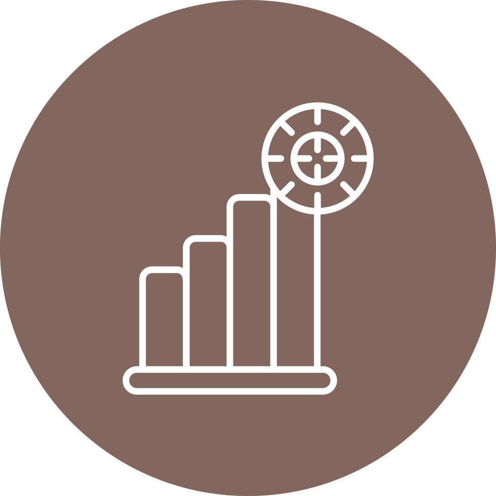 Challenges Line Circle Background Icon vector
