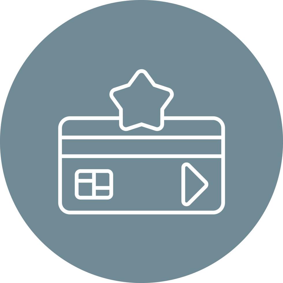 Earn Reward Points Line Circle Background Icon vector