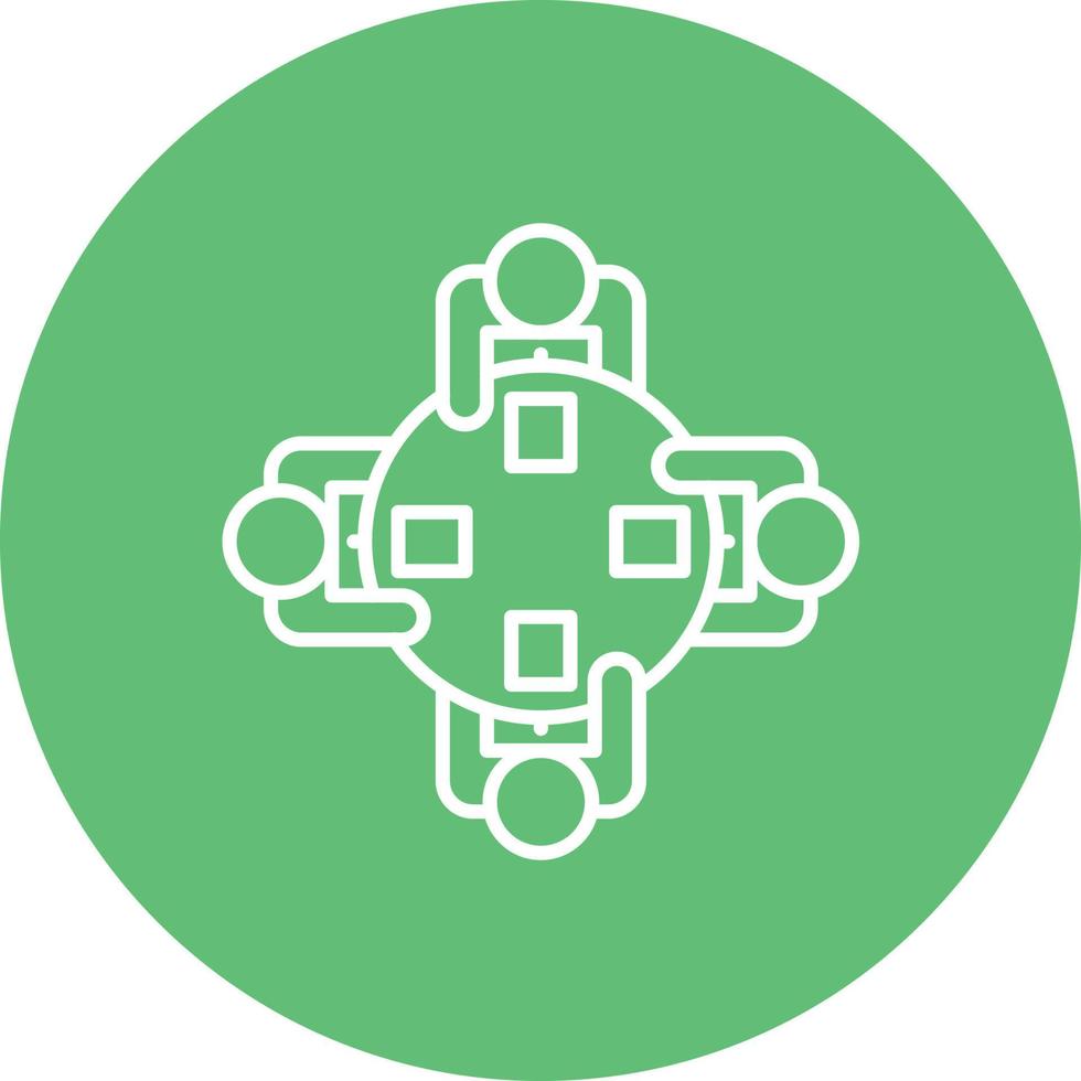 Board Of Directors Line Circle Background Icon vector