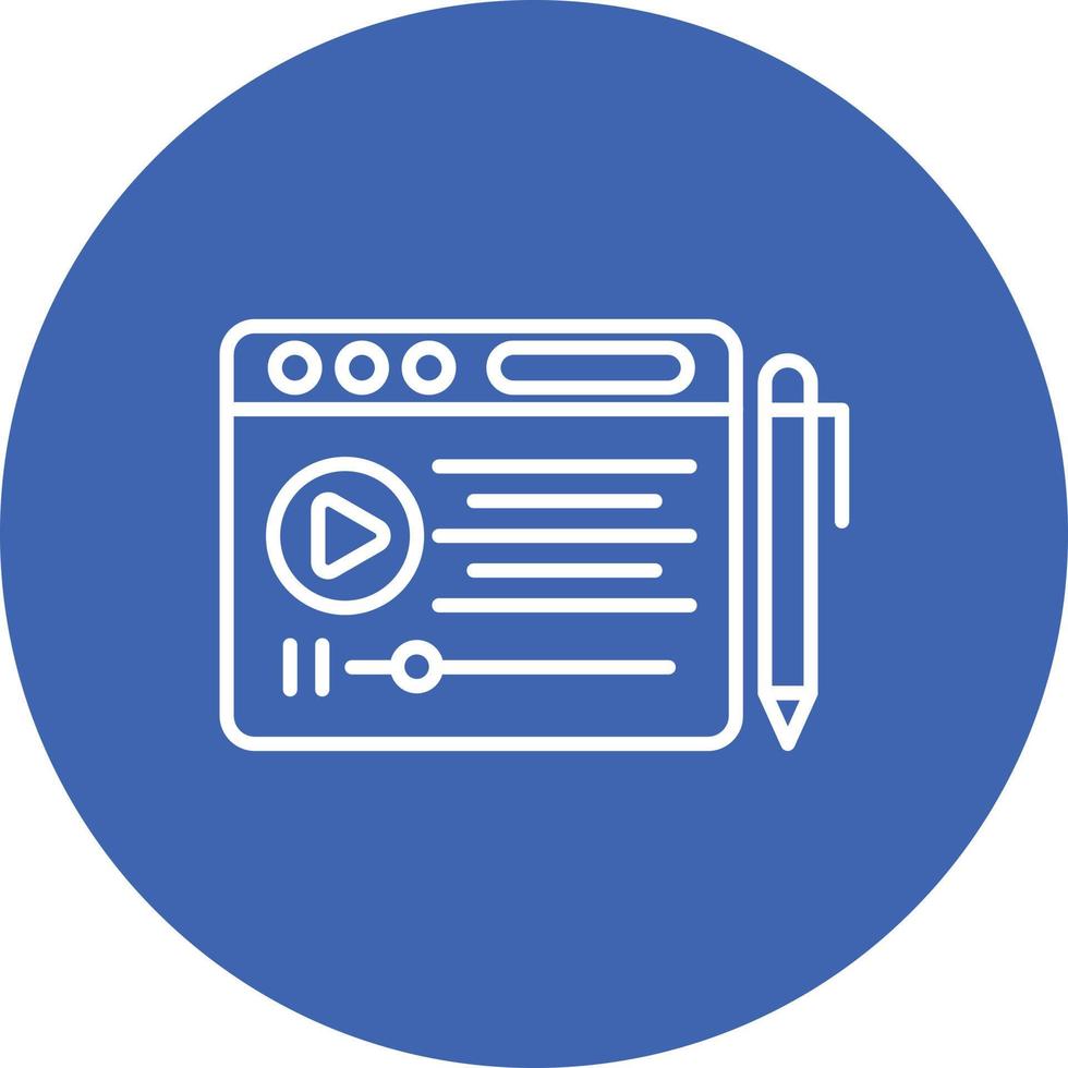 Post Script Line Circle Background Icon vector
