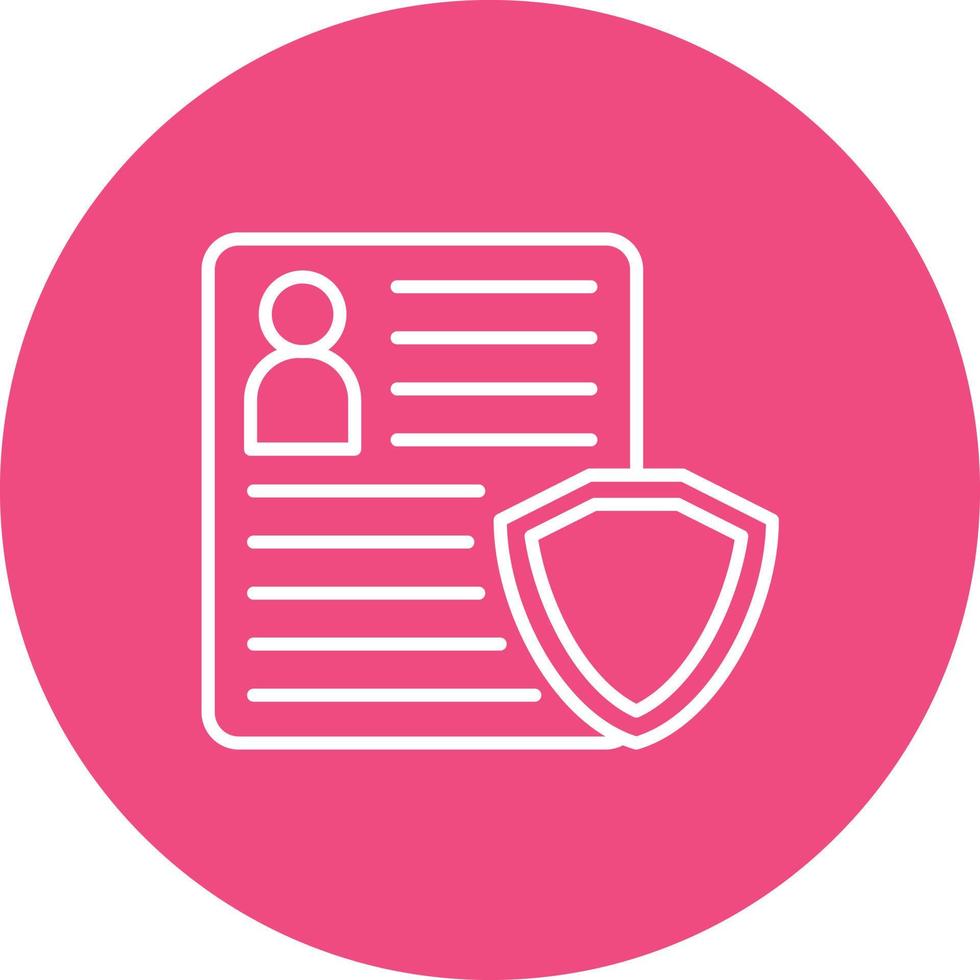 Security Upgrade Line Circle Background Icon vector