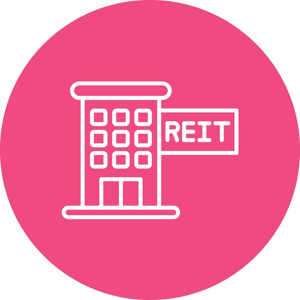 Reit Line Circle Background Icon vector