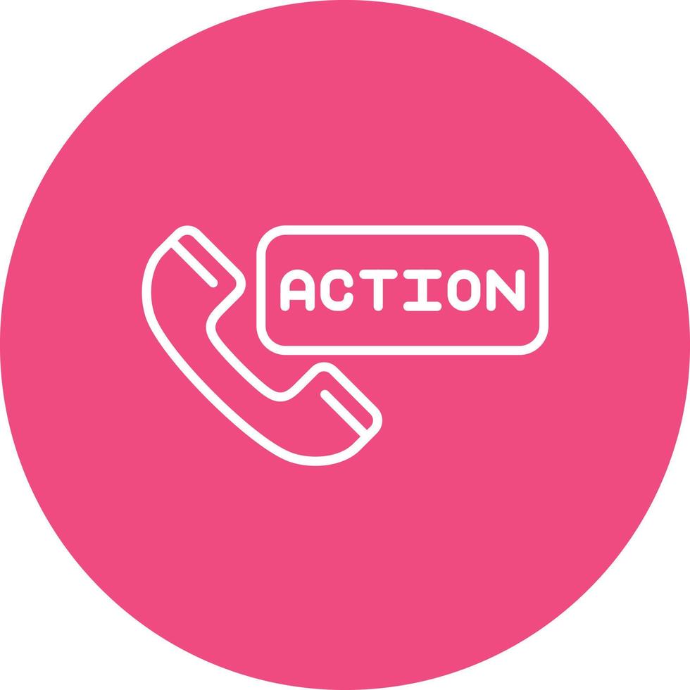 Call To Action Line Circle Background Icon vector