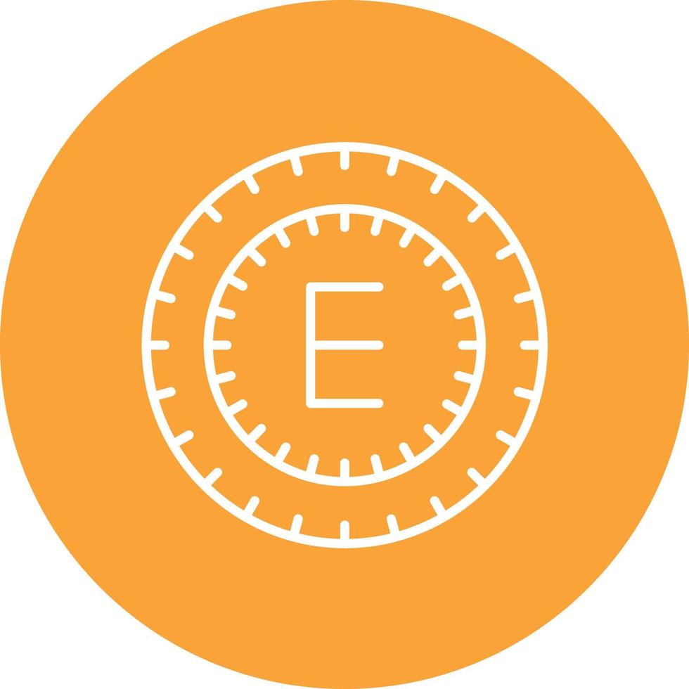 E Shot Line Circle Background Icon vector