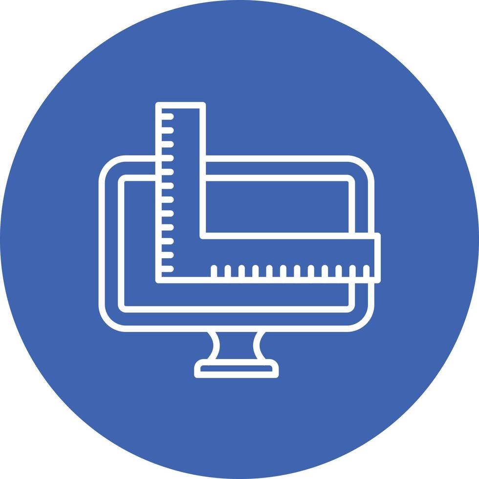 Measuring Line Circle Background Icon vector
