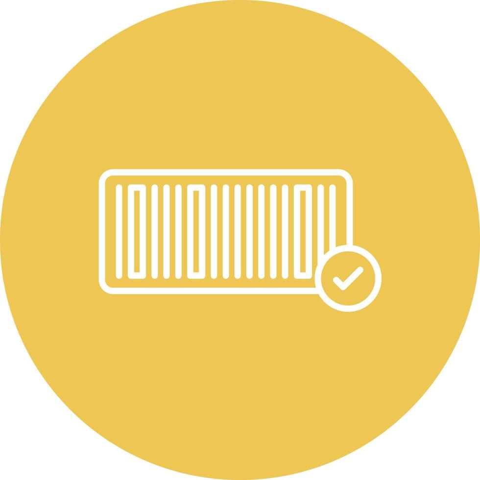 Tracking Code Line Circle Background Icon vector