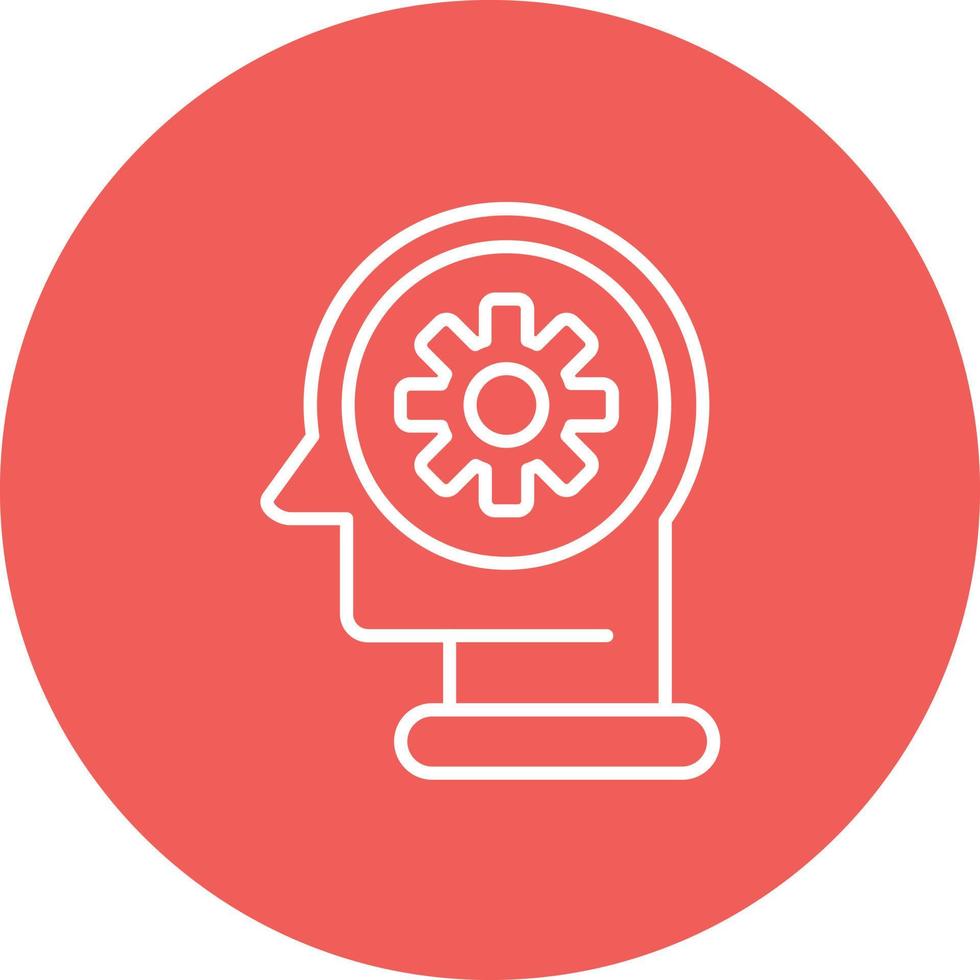 Knowledge Line Circle Background Icon vector