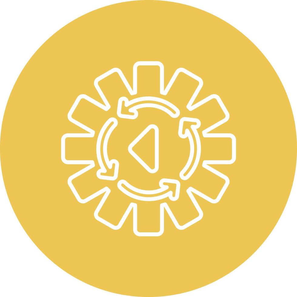 Process Simulation Line Circle Background Icon vector