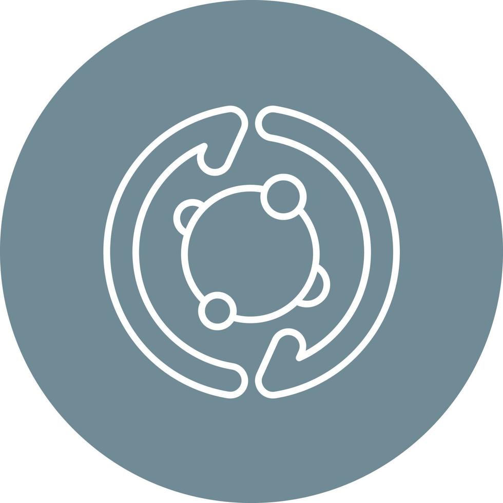 Metabolism Line Circle Background Icon vector