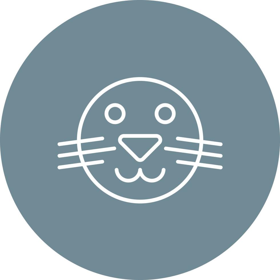 Seal Line Circle Background Icon vector