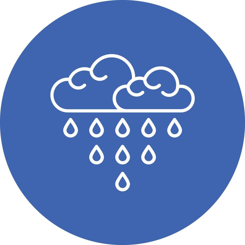 Monsoon Season Line Circle Background Icon vector