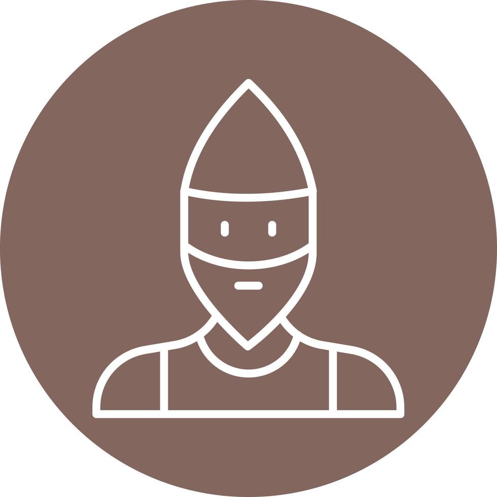 Dwarf Line Circle Background Icon vector