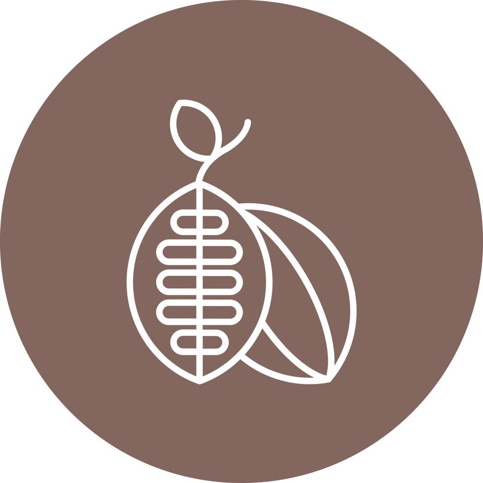 Cacao Line Circle Background Icon vector