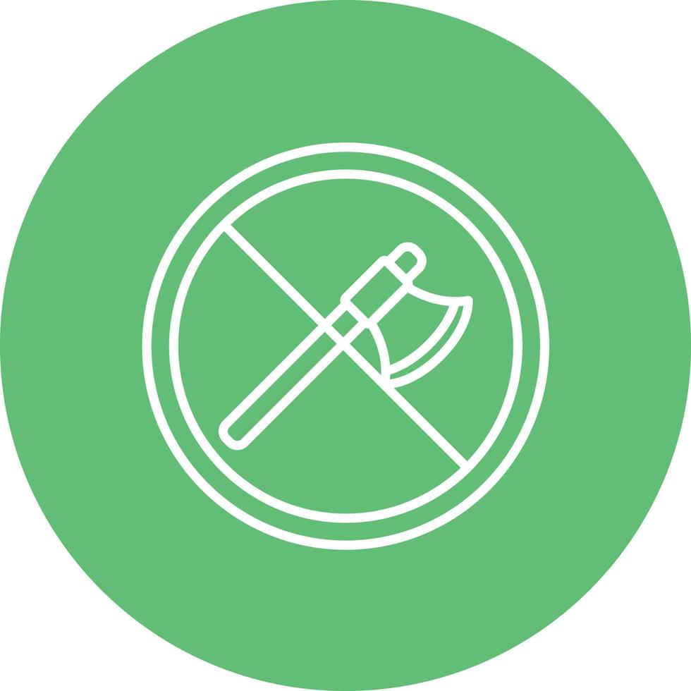 Stop Deforestation Line Circle Background Icon vector