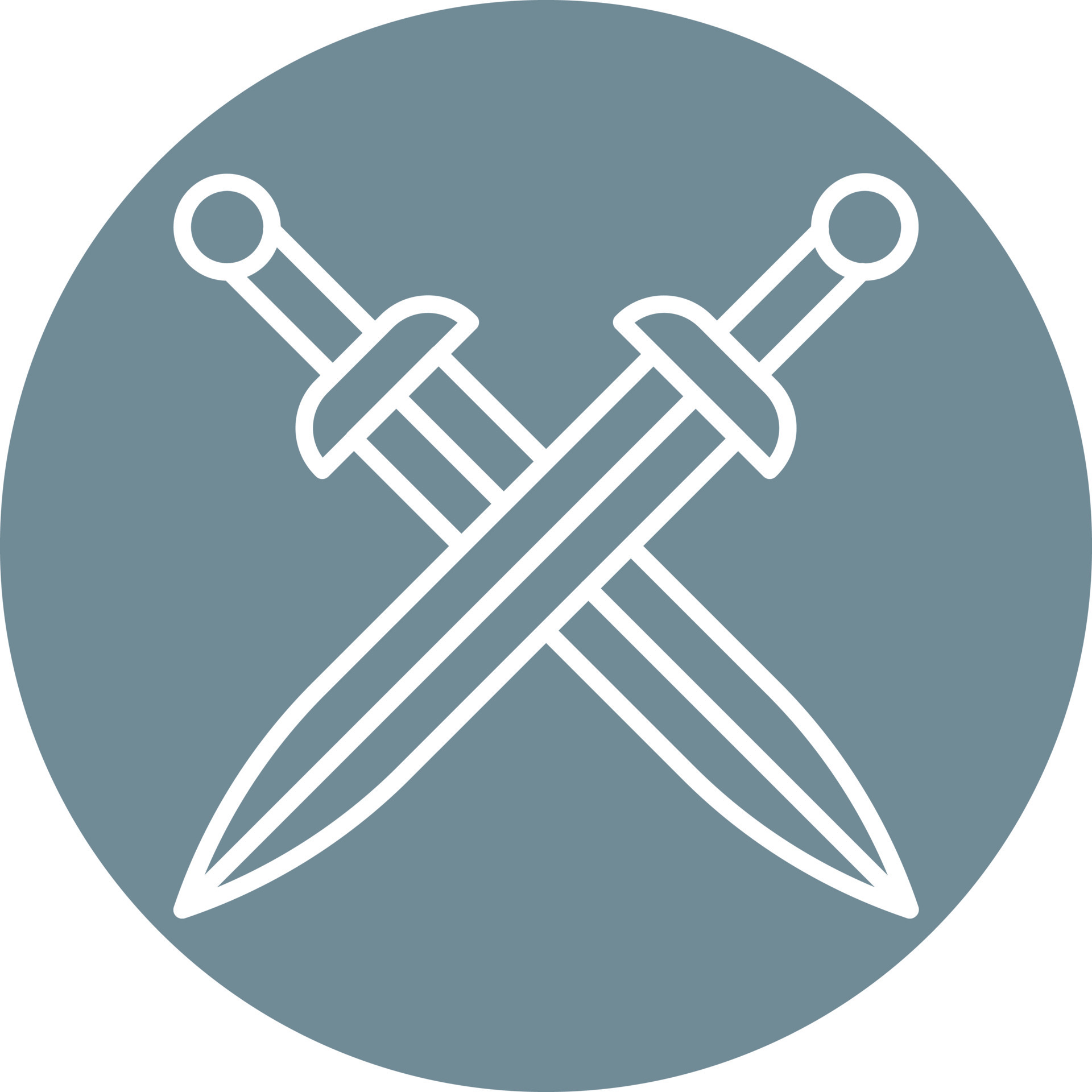 Two Crossed Swords Icon On Flat Color Circle Buttons Stock Illustration -  Download Image Now - iStock