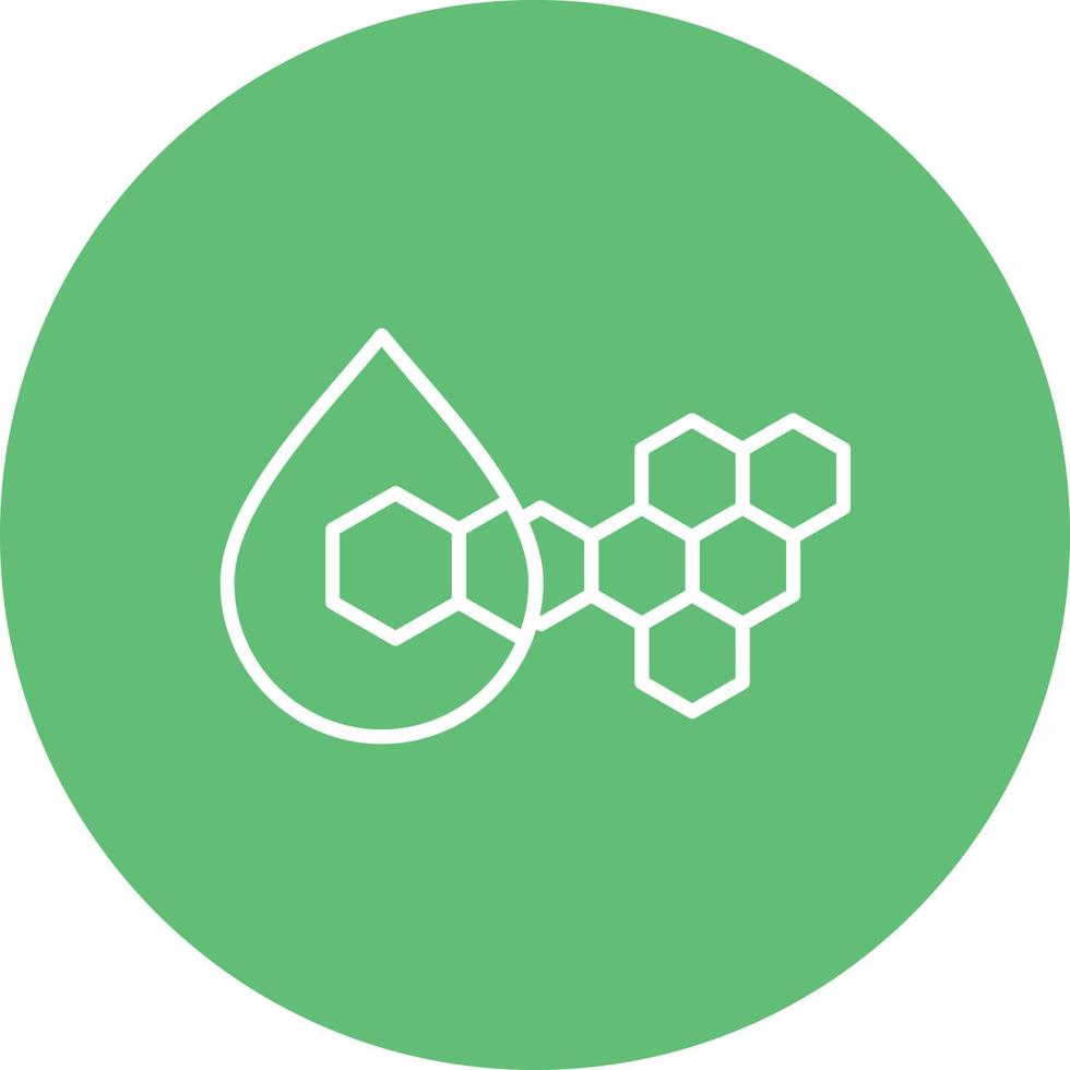 Nanotech Line Circle Background Icon vector