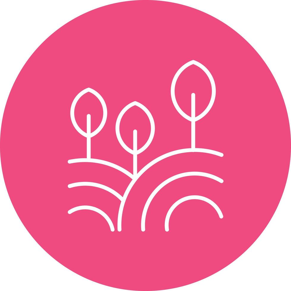 Farm Line Circle Background Icon vector