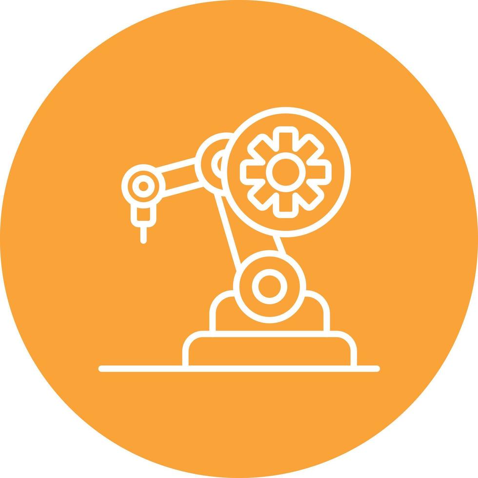 Machines Maintenance Line Circle Background Icon vector