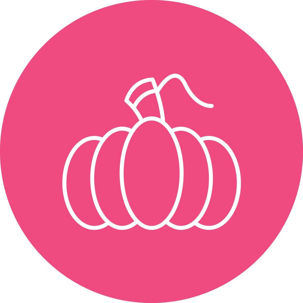 Pumpkin Line Circle Background Icon vector