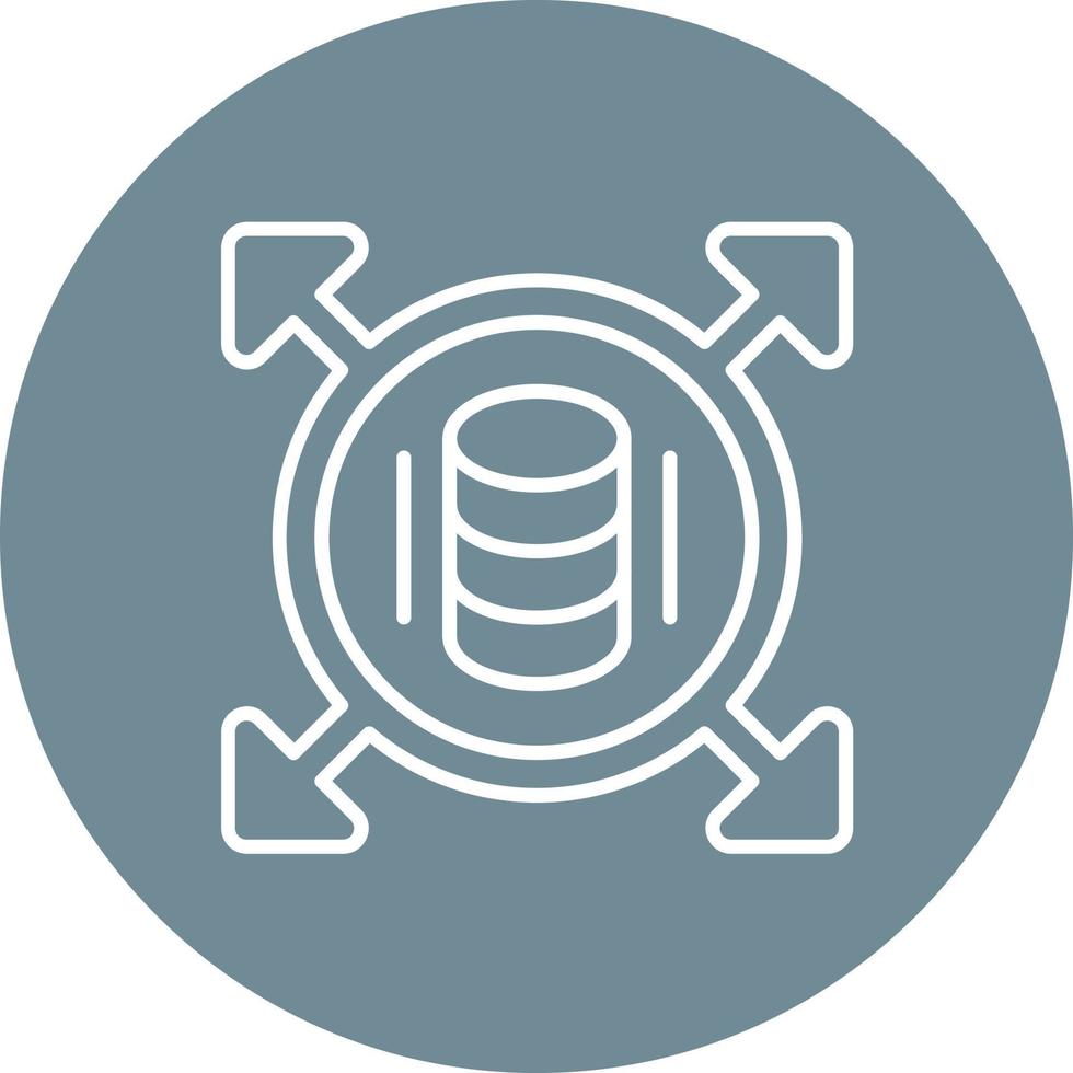 Data Driven Line Circle Background Icon vector
